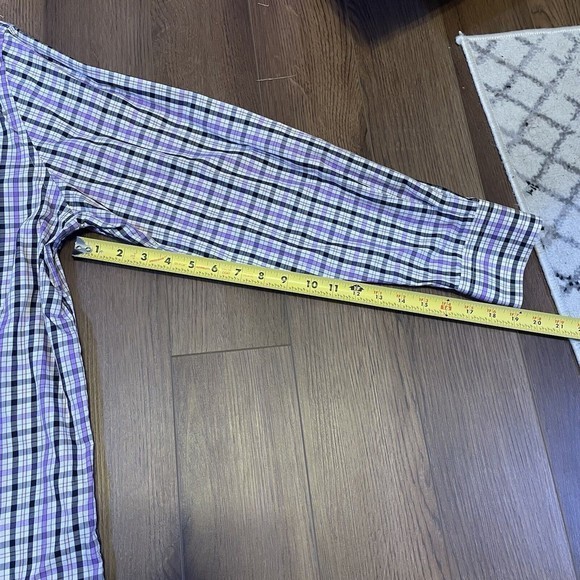 Peter Millar Dress‎ Shirt Mens Medium Check Button Up Long Sleeve Cotton - Picture 2 of 7
